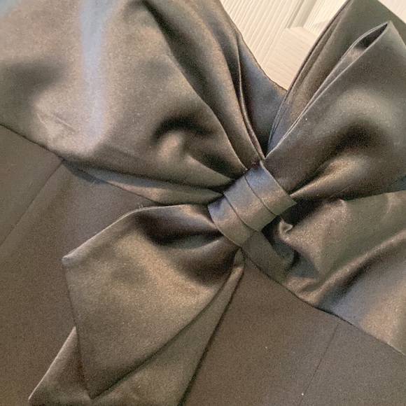 Vintage 90s Maggy London little black dress satin bow prom classic - Picture 6 of 6